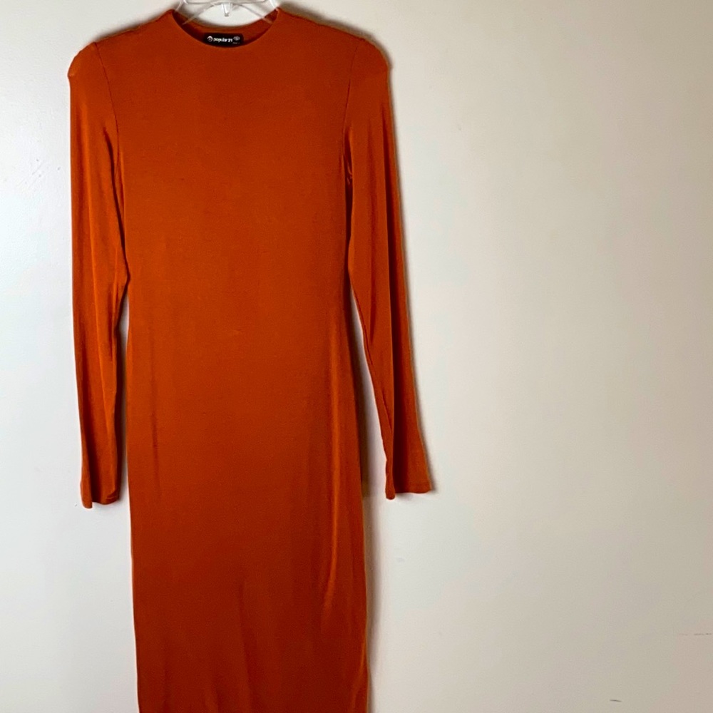 Popular 21 Long Sleeve Body Fit Sweater Dress Size S